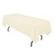 1 Yard Ivory Rectangle Washable Polyester Tablecloth 60 Inch Wide Fits 6 Foot Table